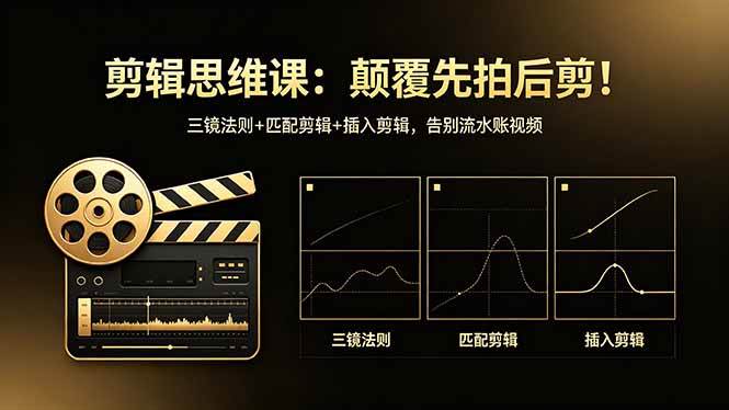 （18285期）剪辑思维课：颠覆先拍后剪！三镜法则+匹配剪辑+插入剪辑，告别流水账视频-来友网创