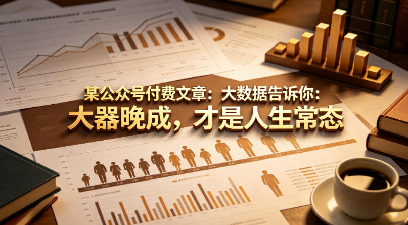 某公众号付费文章：大数据告诉你：大器晚成，才是人生常态-来友网创