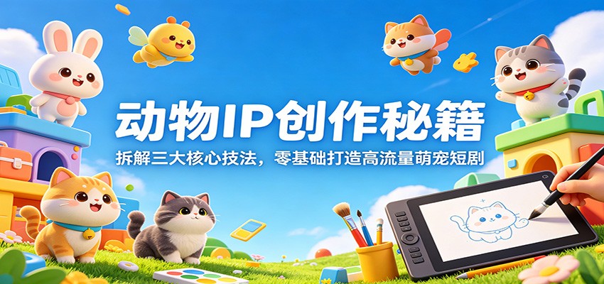 动物IP创作秘籍：拆解三大核心技法，零基础打造高流量萌宠短剧-来友网创