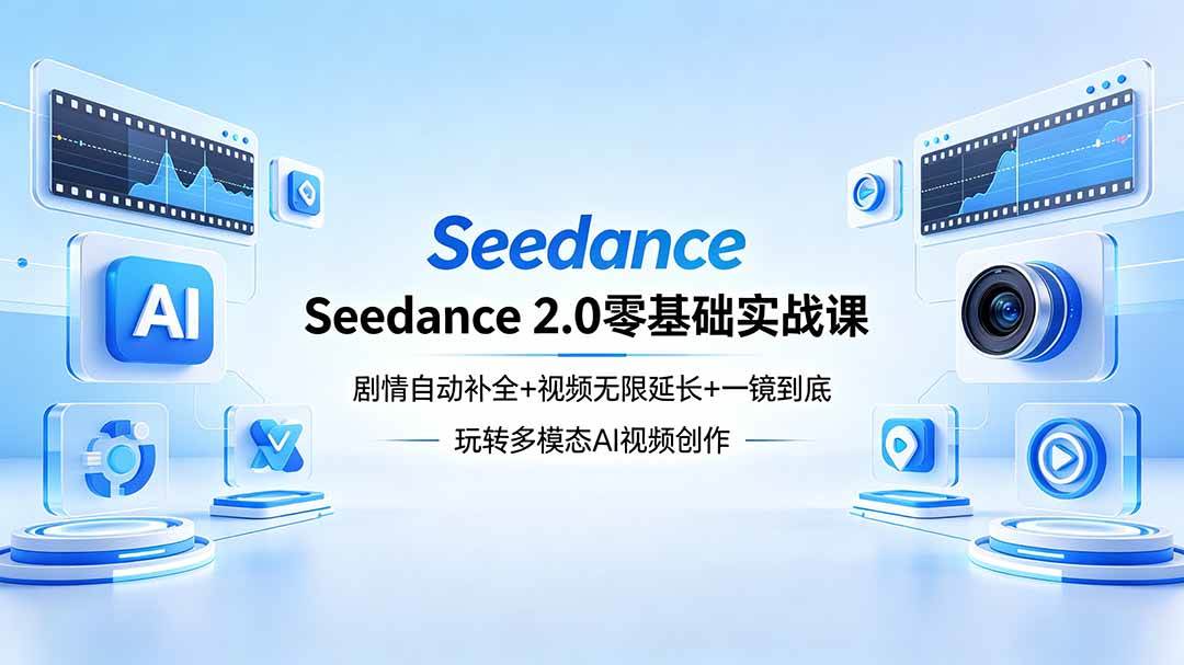（18312期）Seedance 2.0零基础实战课：剧情自动补全+视频无限延长+一镜到底：玩转多模态AI视频创作-来友网创