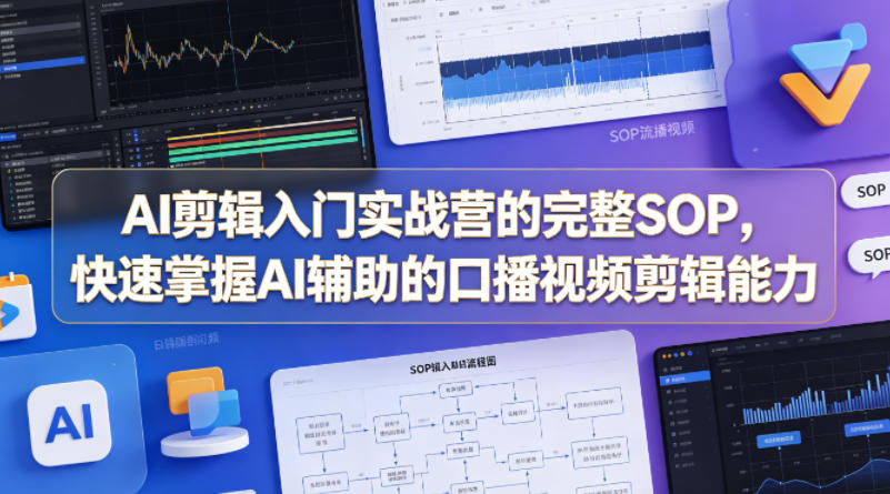 AI剪辑入门实战营的完整SOP，快速掌握AI辅助的口播视频剪辑能力-来友网创