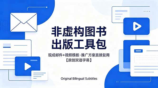（18336期）想出版非虚构图书？这工具包给现成邮件 + 视频，连推广都能抄作业【原创双语字幕】-来友网创