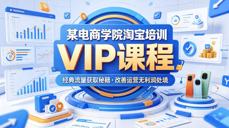 某电商学院淘宝培训VIP课程，各种经典有用的流量获取秘籍，改善运营产品没利润的处境（2026年5月）-来友网创