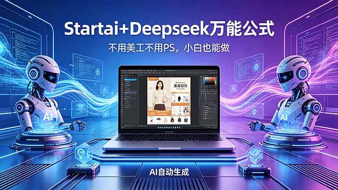 （18341期）AI自动做电商详情页：Startai+Deepseek万能公式，不用美工不用PS，小白也能做-来友网创