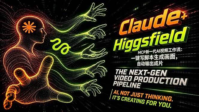 （18345期）Claude+Higgsfield MCP新一代AI视频工作流：一键写脚本生成画面，自动输出成片-来友网创