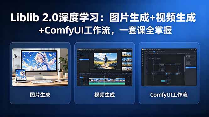 （18349期）Liblib 2.0深度学习：图片生成+视频生成+ComfyUI工作流，一套课全掌握-来友网创
