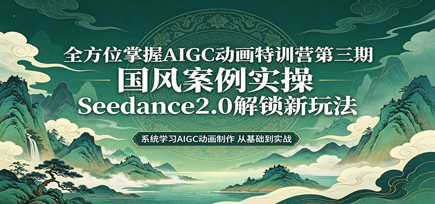 零基础AIGC动画精通第三期：国风案例实操，Seedance2.0解锁新玩法-来友网创
