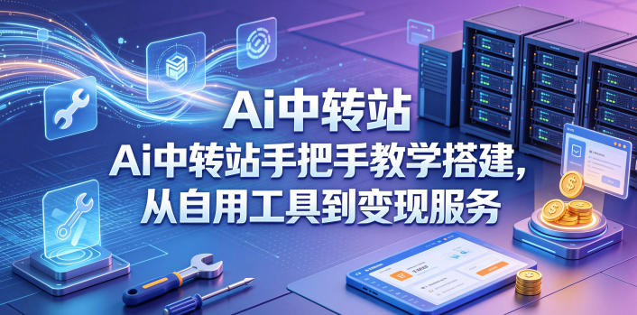 Ai中转站手把手教学搭建，从自用工具到变现服务-来友网创