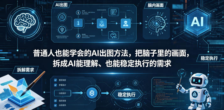 普通⼈也能学会的AI出图⽅法，把脑子里的画面，拆成AI能理解、也能稳定执行的需求【文档】-来友网创