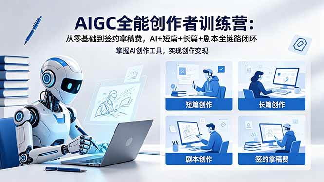 （18403期）AIGC全能创作者训练营：从零基础到签约拿稿费，AI+短篇+长篇+剧本全链路闭环-来友网创
