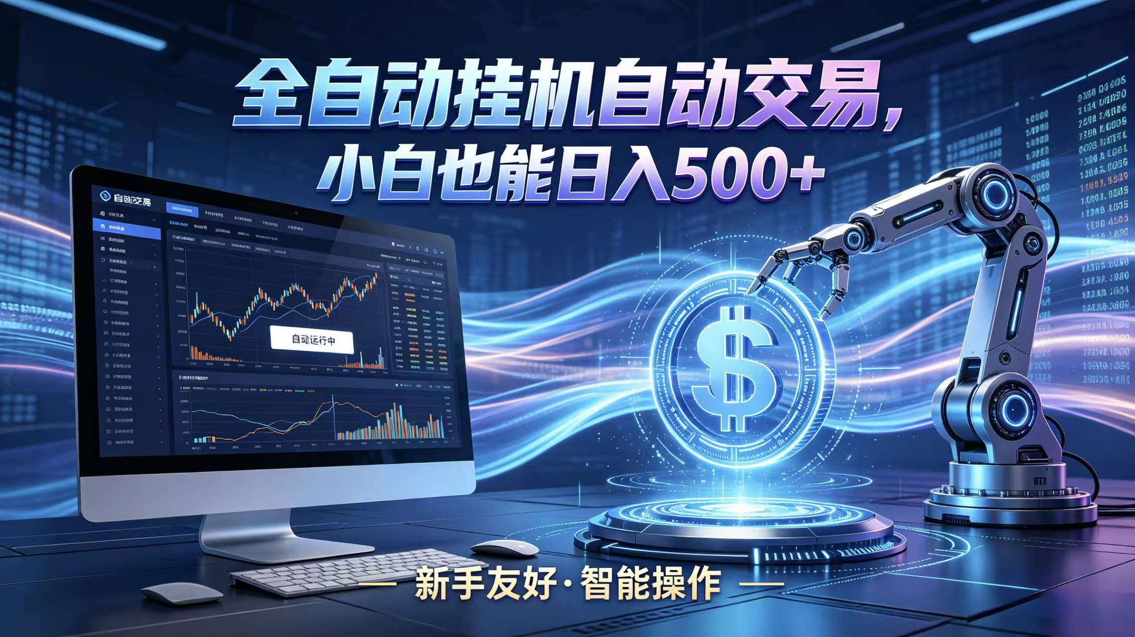 全新智能化交易助手，傻瓜式操作，小白也能快速上手，轻松实现日入500+-来友网创