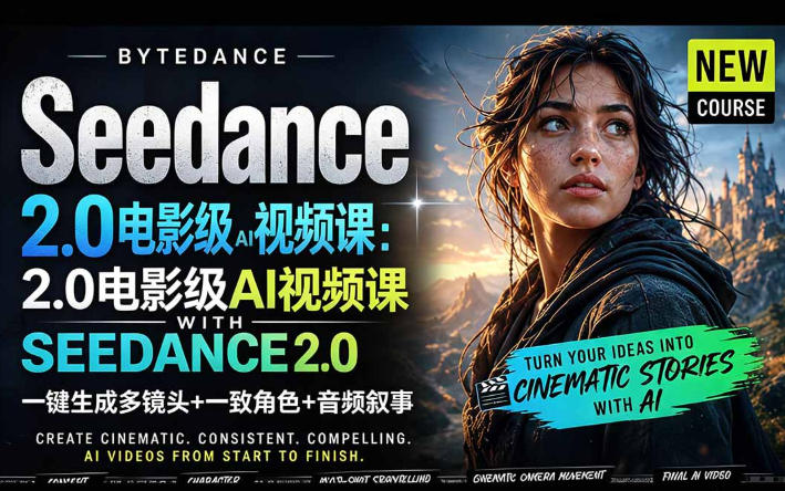 字节跳动的Seedance 2.0 AI电影视频生成制作教程，一键生成多镜头+一致角色+音频叙事-中英字幕-来友网创