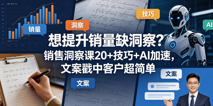想提升销量缺洞察？销售洞察课20+技巧+AI加速，文案戳中客户超简单【原创双语字幕】-来友网创