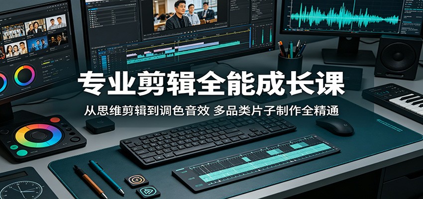 专业剪辑全能成长课：从思维剪辑到调色音效，多品类片子制作全精通-来友网创