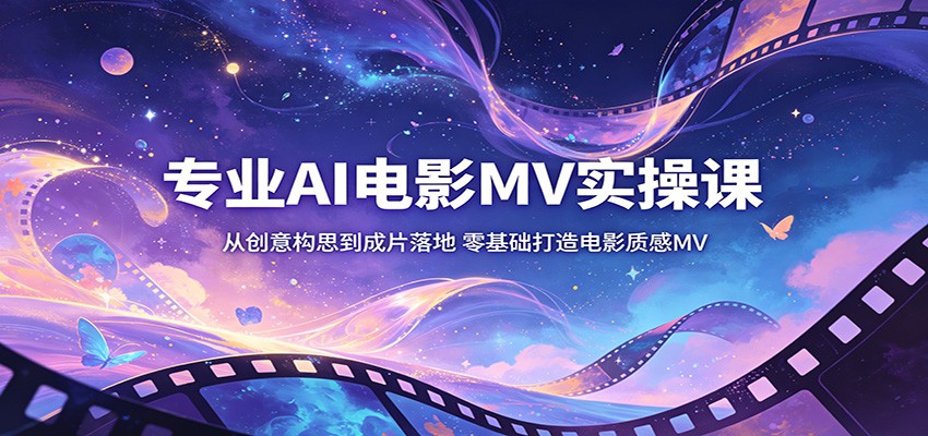 专业AI电影MV实操课：从创意构思到成片落地，零基础打造电影质感MV-来友网创
