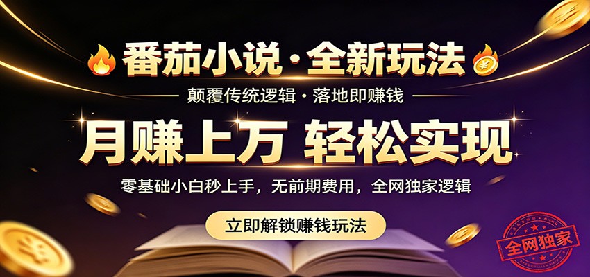 番茄小说5月最新独家玩法，稳定落地实测月入过万！-来友网创