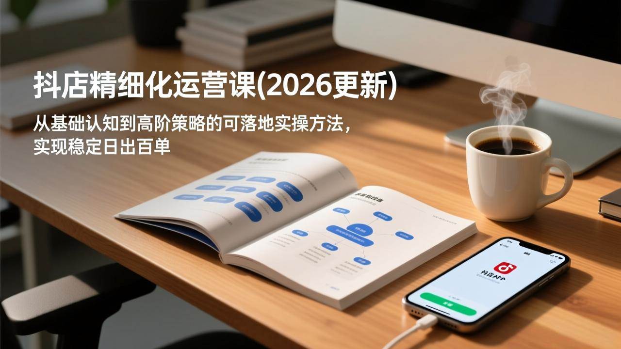 （18421期）抖店精细化运营课(更新5月)，从基础认知到高阶策略的可落地实操方法，实现稳定日出百单-来友网创