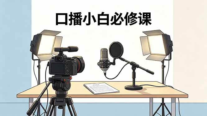 （18428期）口播小白必修课：录像收音灯光设备+脚本撰写，搭专业级录制场景-来友网创