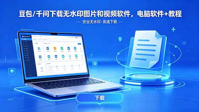 （18456期）豆包/千问下载无水印图片和视频软件，电脑软件+教程-来友网创