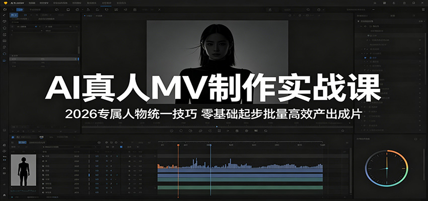 AI真人MV制作实战课：2026专属人物统一技巧，零基础起步批量高效产出成片-来友网创