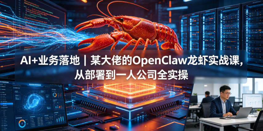 AI+业务落地｜某大佬的OpenClaw小龙虾实战课，从部署到一人公司全实操-来友网创
