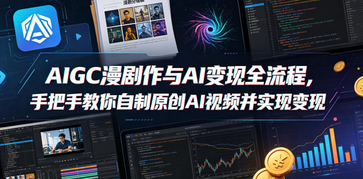 AIGC漫剧创作与AI变现全流程，手把手教你自制原创AI视频并实现变现（更新0516）-来友网创