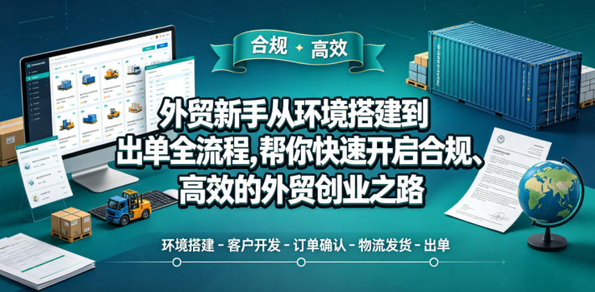 外贸新手从环境搭建到出单全流程，帮你快速开启合规、高效的外贸创业之路-来友网创