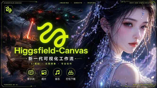 （18502期）Higgsfield Canvas AI视频制作详解，节点式工作流搭建，重构新式视频创作完整教程-来友网创