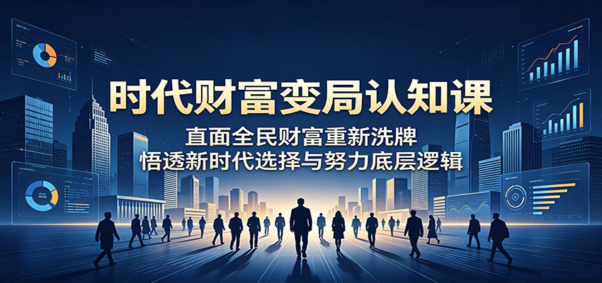 时代财富变局认知课：直面全民财富重新洗牌，悟透新时代选择与努力底层逻辑-来友网创