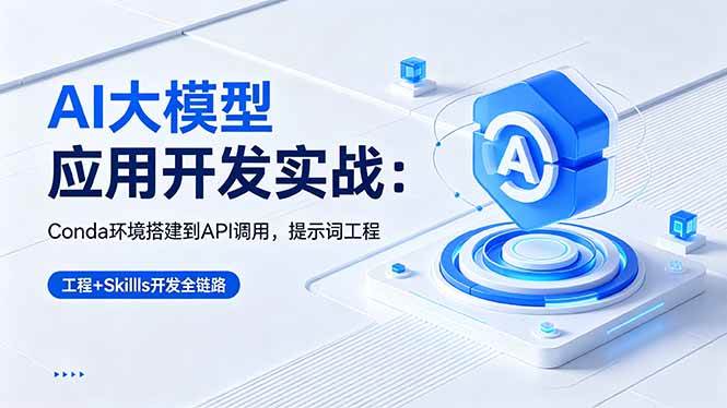 （18518期）AI 大模型应用开发实战：Conda环境搭建到API调用，提示词工程+Skills开发全链路-来友网创