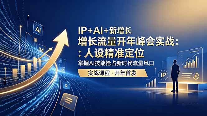 （18530期） IP+AI+新增长 流量开年 峰会实战：人设精准定位 掌握AI技能抢占新时代流量风口-来友网创