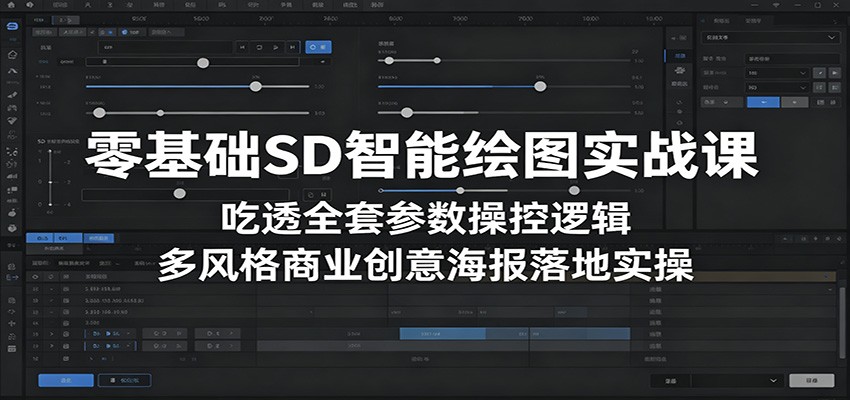 零基础SD智能绘图实战课：吃透全套参数操控逻辑，多风格商业创意海报落地实操-来友网创