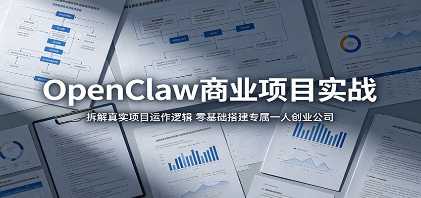 OpenClaw商业项目实战：拆解真实项目运作逻辑，零基础搭建专属一人创业公司-来友网创