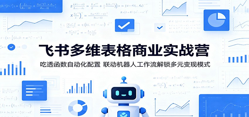 飞书多维表格商业实战营：吃透函数自动化配置，联动机器人工作流解锁多元变现模式-来友网创