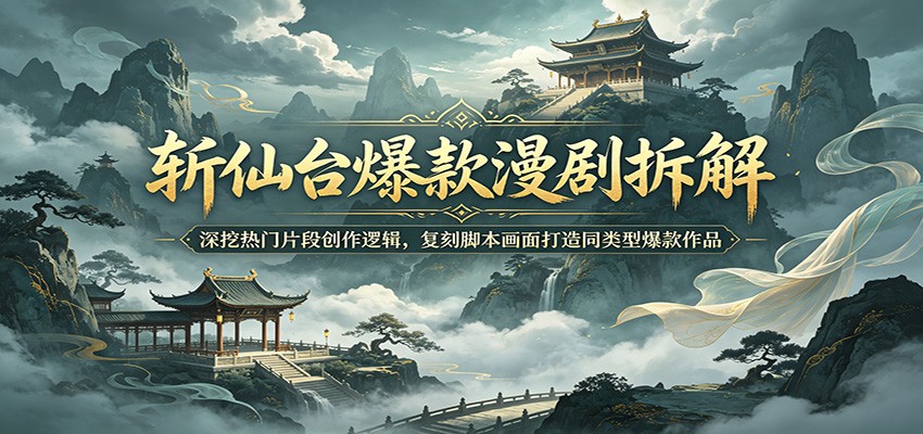 斩仙台爆款漫剧拆解：深挖热门片段创作逻辑，复刻脚本画面打造同类型爆款作品-来友网创