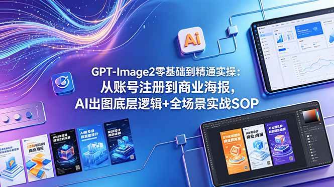 （18835期）GPT-Image2零基础到精通实操：从账号注册到商业海报，AI出图底层逻辑+全场景实战SOP-来友网创