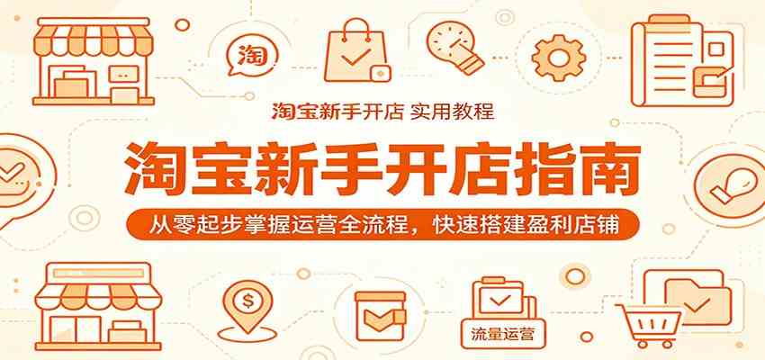 淘宝新手开店指南：从零起步掌握运营全流程，快速搭建盈利店铺-来友网创