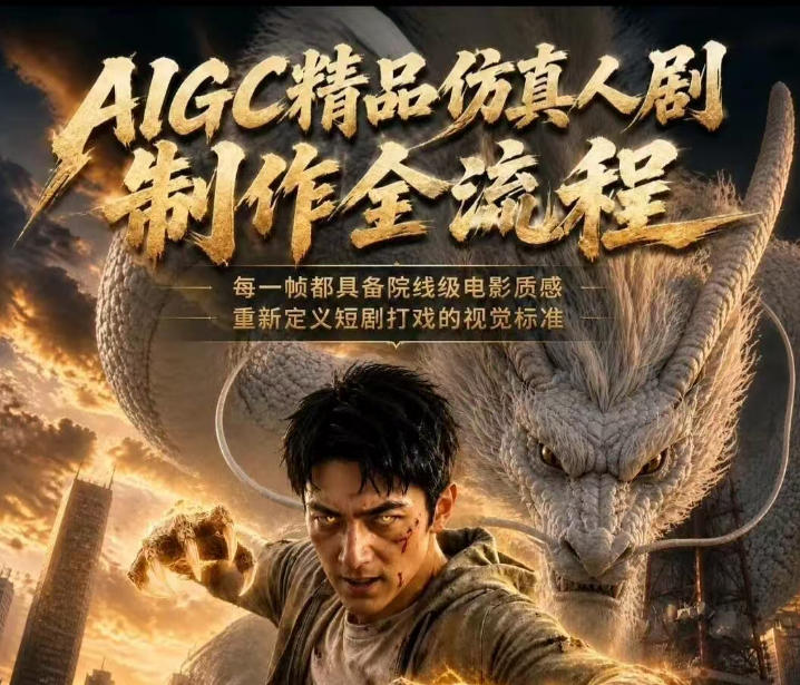 AIGC精品仿真人剧豢龙人全流程制作解析2026，国风仿真人创作+打斗剧情+人设编排，一站式AI短剧入门-来友网创