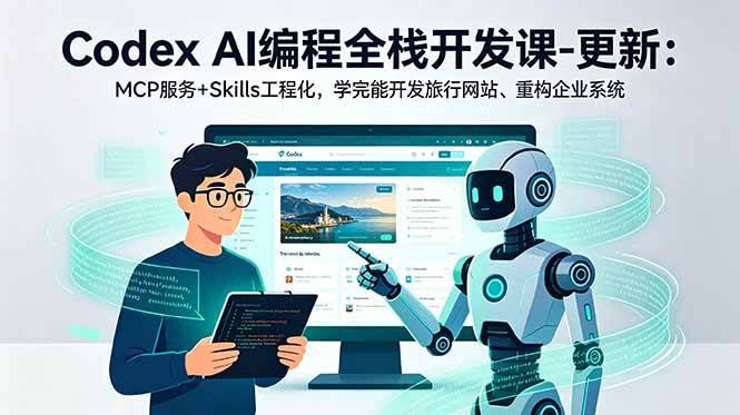 （18858期）Codex AI编程全栈开发课-更新：MCP服务+Skills工程化，学完能开发旅行网站、重构企业系统-来友网创