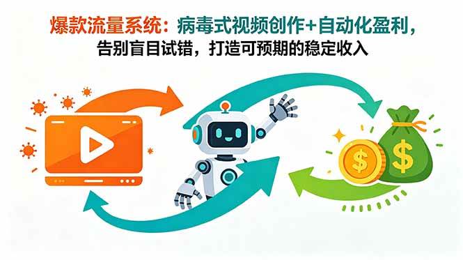 （18882期）爆款流量系统：病毒式视频创作+自动化盈利，告别盲目试错，打造可预期的稳定收入-来友网创