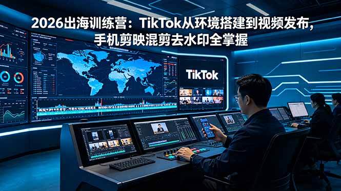 （18875期）2026出海训练营：TikTok从环境搭建到视频发布，手机剪映混剪去水印全掌握-来友网创