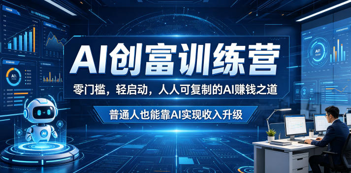 AI创富训练营，零门槛，轻启动，人人可复制的AI賺钱之道，普通人也能靠AI实现收入升级-来友网创