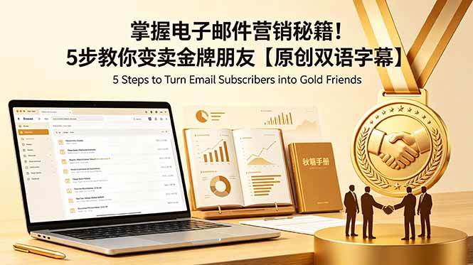 （18923期）掌握电子邮件营销秘籍！5步教你变卖金牌朋友【原创双语字幕】-来友网创