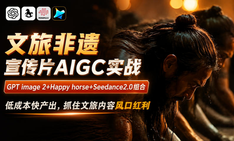 文旅非遗宣传片AIGC实战，GPT image 2+Happy horse+Seedance2.0组合，低成本快产出，抓住文旅内容风口红利-来友网创