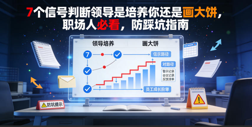 付费文章：7个信号判断领导是培养你还是画大饼，职场人必看，防踩坑指南-来友网创