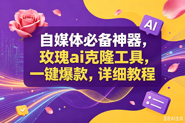 （18977期）玫瑰ai克隆工具，一键爆款ai神器，自媒体的必备工具，50多个功能，详细教程-来友网创