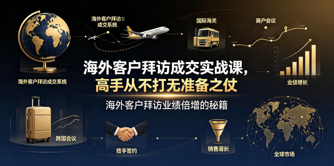 海外客户拜访成交实战课，高手从不打无准备之仗，海外客户拜访业绩倍增的秘籍-来友网创
