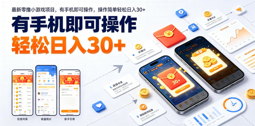 最新零撸小游戏项目，有手机即可操作，操作简单轻松日入30+-来友网创