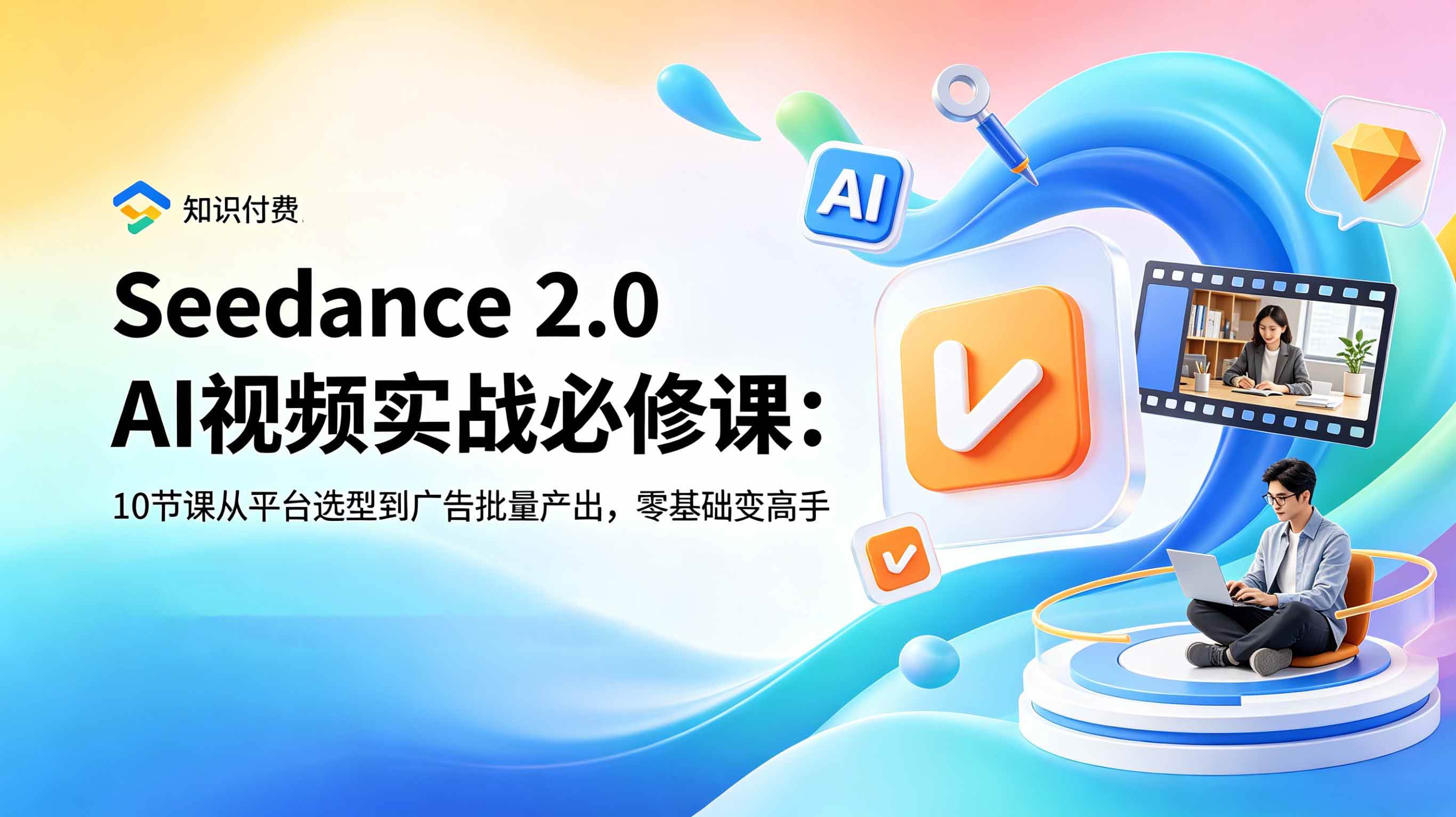 （18998期）Seedance 2.0 AI视频实战必修课：10节课从平台选型到广告批量产出，零基础变高手-来友网创