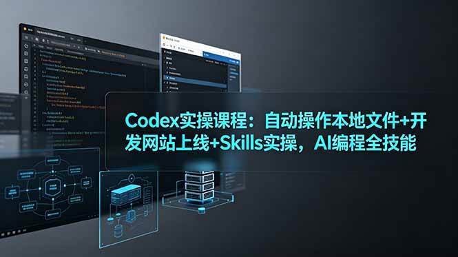 （19009期）Codex实操课程：自动操作本地文件+开发网站上线+Skills实操，AI编程全技能-来友网创